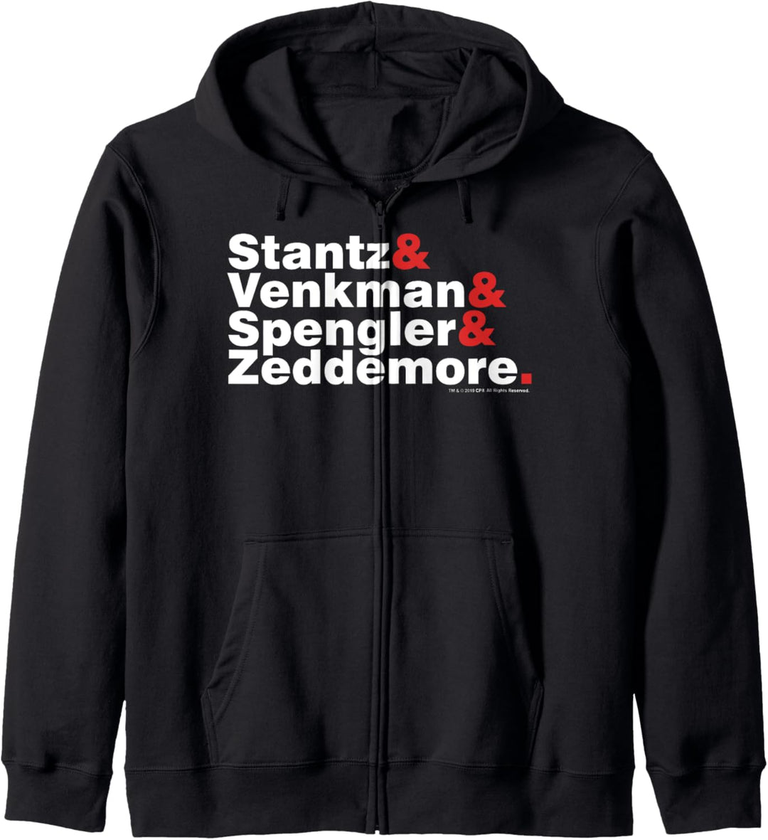 Ghostbusters White & Red Name Stack Kapuzenjacke