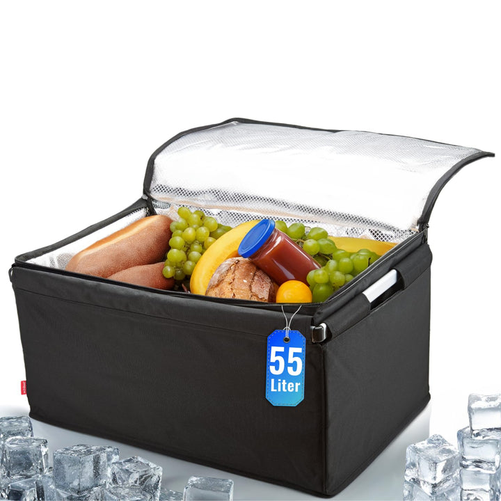 achilles Transportbox mit Kühlfunktion, Einkaufsbox mit Kühleinsatz, Kühlkorb gross, Einkaufskorb, k