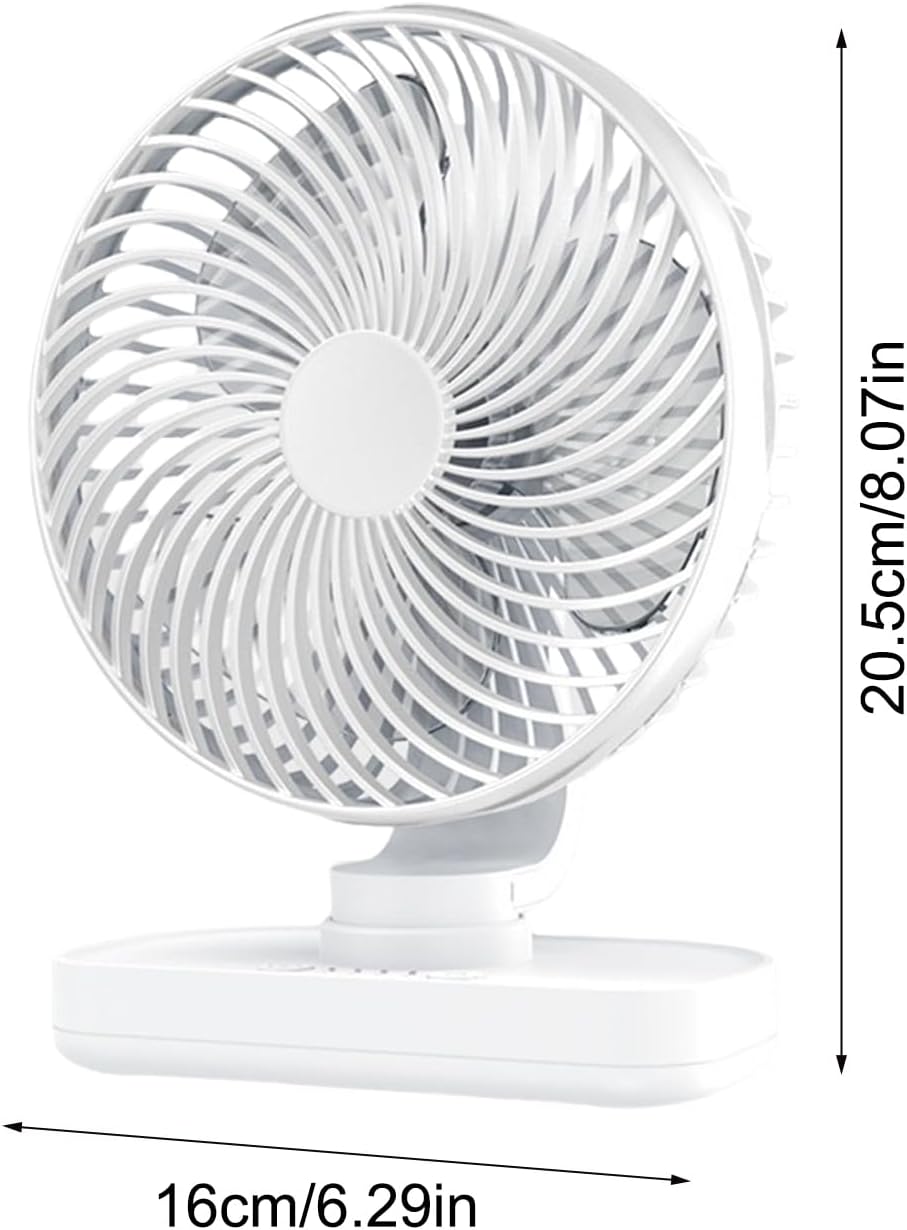 Tischventilator, Oszillierender Kühlventilator, 4 Geschwindigkeitsstufen Kompaktkühler Mit Leichtem