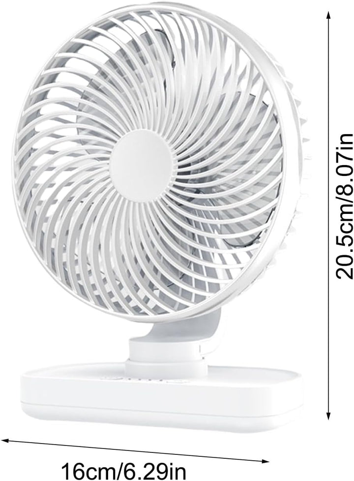 Tischventilator, Oszillierender Kühlventilator, 4 Geschwindigkeitsstufen Kompaktkühler Mit Leichtem