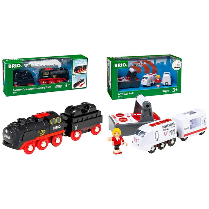 BRIO World 33884 Batterie-Dampflok mit Wassertank - Empfohlen ab 3 Jahren & World 33510 IR Express R