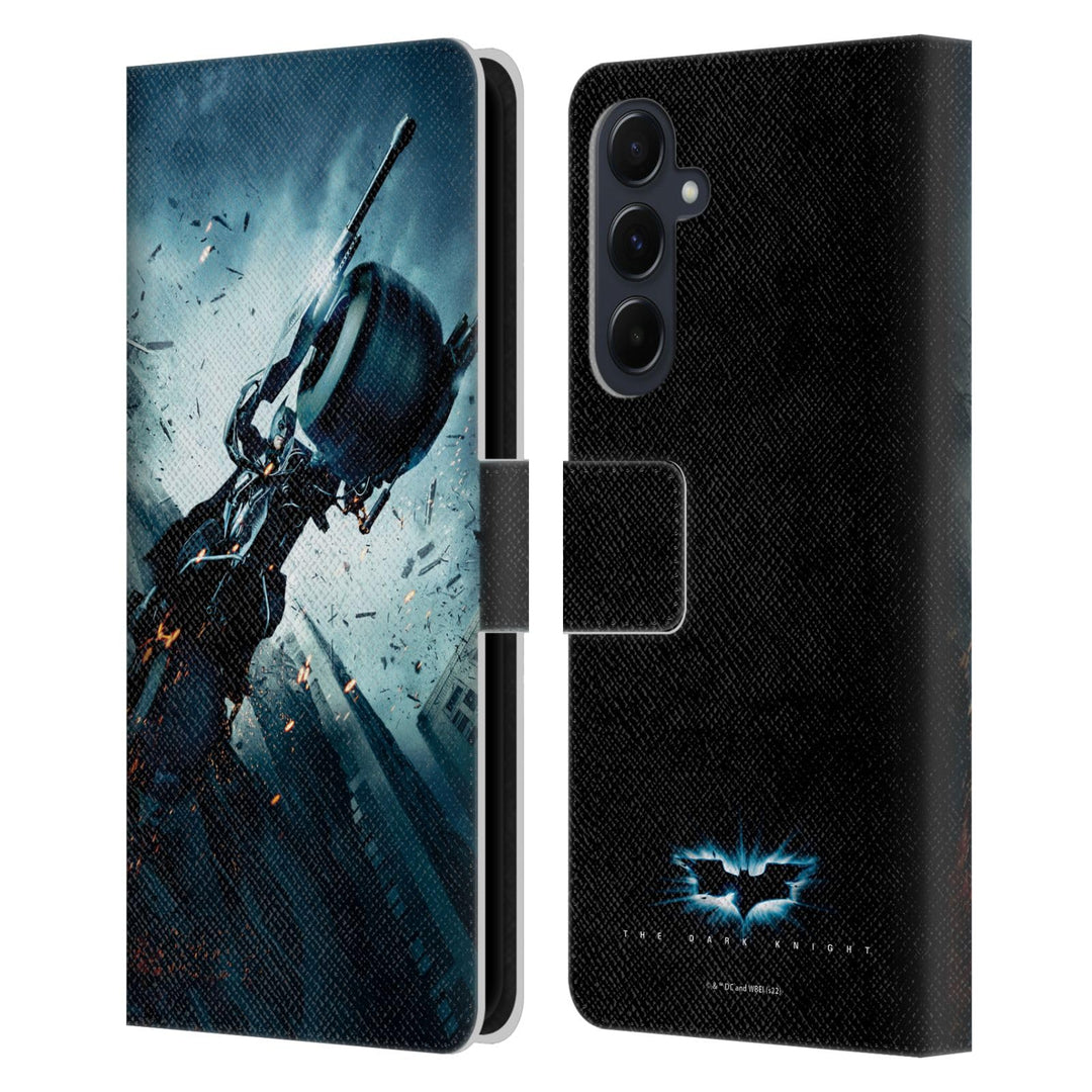 Head Case Designs Offizielle The Dark Knight Batman Batpod Wichtige Kunst Leder-Wallet-Hülle Kompati