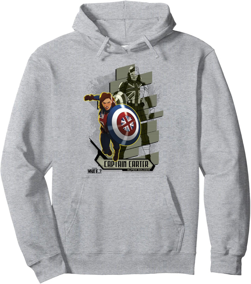 Marvel What If Captain Carter Action Pose Pullover Hoodie