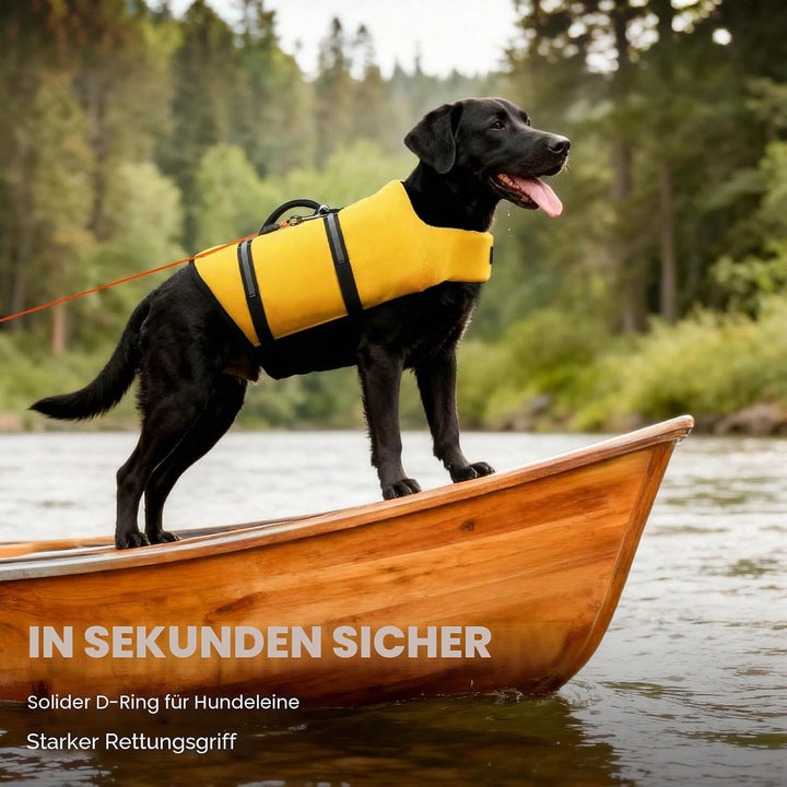 VIVAGLORY Ripstop Hunde Rettungsweste für Kleine Mittel Grosse Hunde Bootfahren, Hund Schwimmweste m