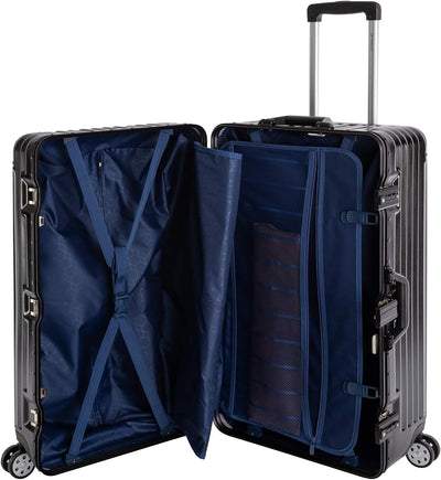 Travelhouse London Koffer Sport schwarz - XL Alu Rahmen Polykarbonat Hartschale · Trolley Reisekoffe