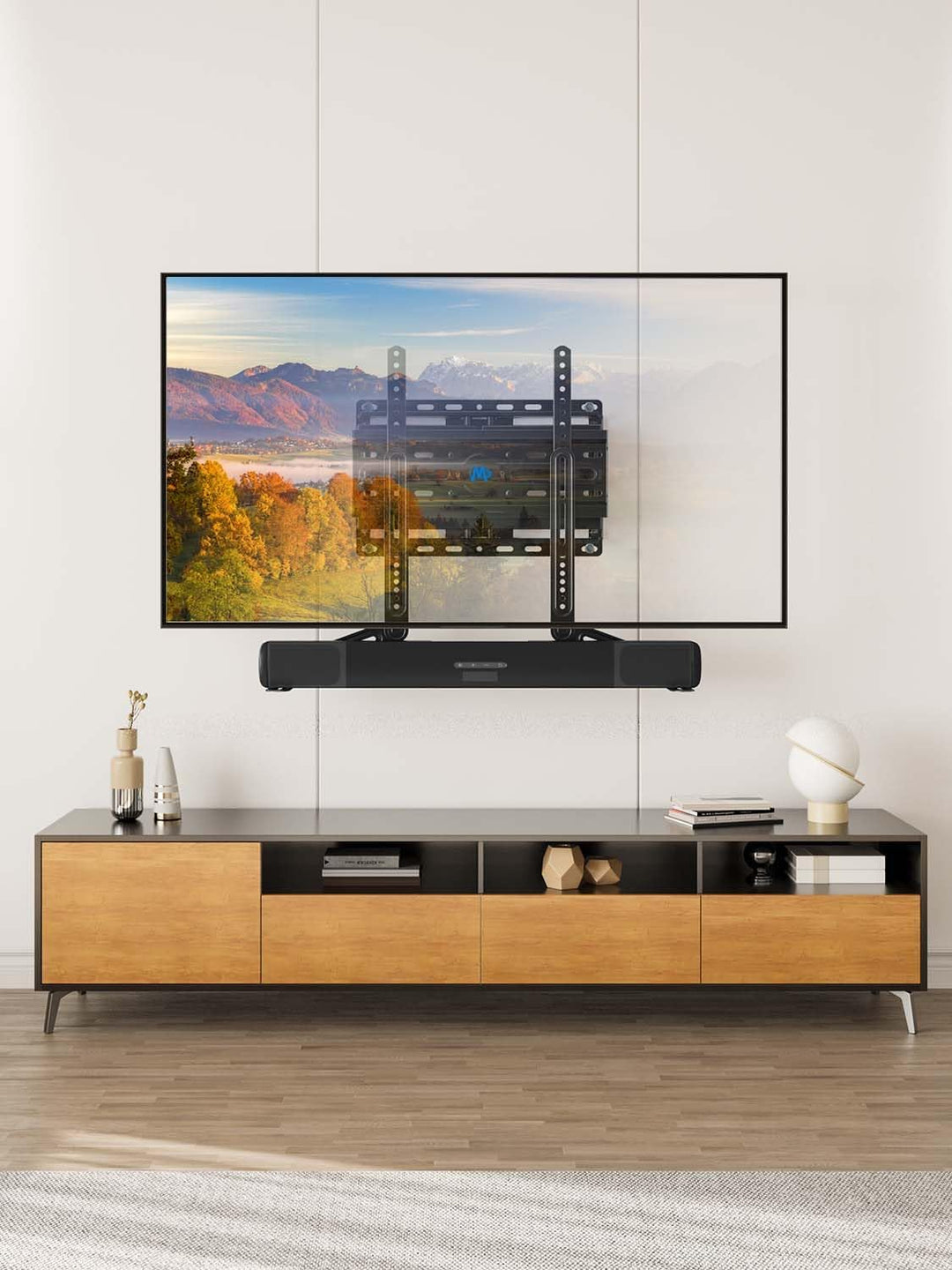 Mounting Dream Soundbar Halterung Universal Soundbar-TV-Halterung für die Montage über/unter TV, für