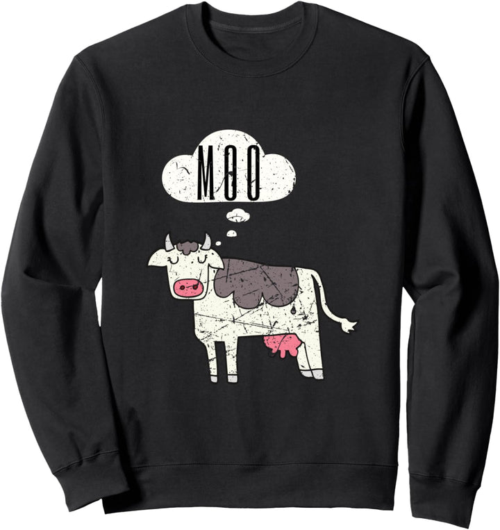 Farmer Geschenk lustige Moo Kühe Nutztier Kuh Sweatshirt
