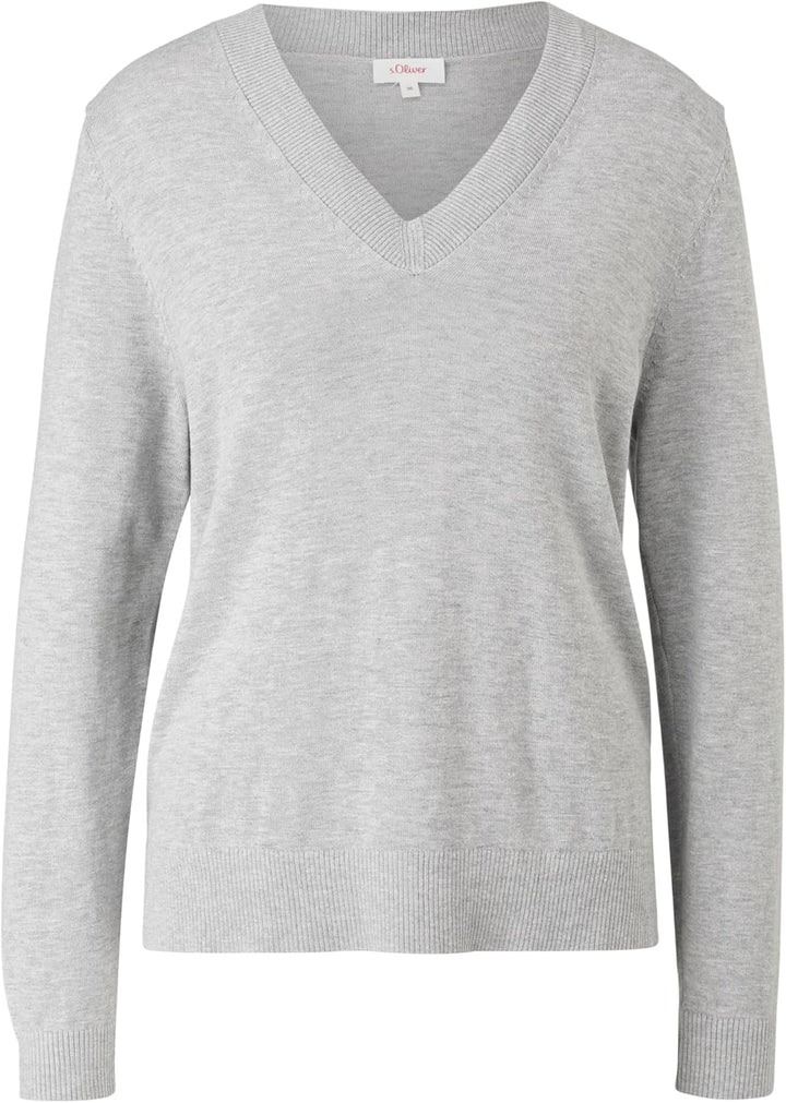 s.Oliver Feinstrickpullover aus Viskosemix, 9400 Grau