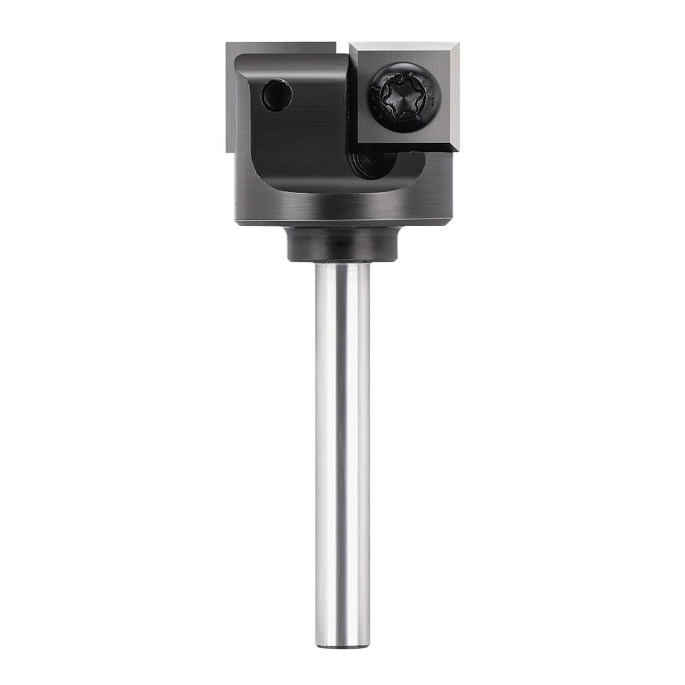 BALUGAEA Planfräser für Oberfräsen mit 6 mm Schaft – 25,4 mm Schnittdurchmesser – ausgestattet mit 2