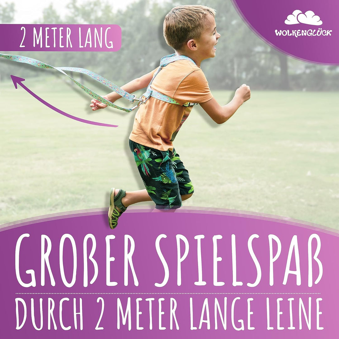 WOLKENGLÜCK® Pferdeleine Kinder [Inkl. Zubehör] - Grössenverstellbare Pferdeleine zum Spielen für Ki