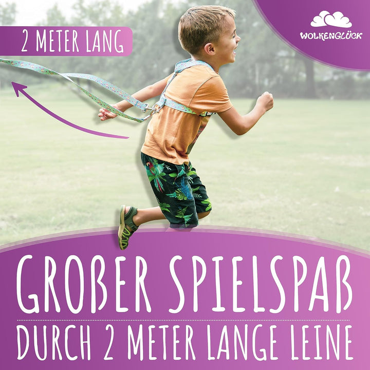 WOLKENGLÜCK® Pferdeleine Kinder [Inkl. Zubehör] - Grössenverstellbare Pferdeleine zum Spielen für Ki