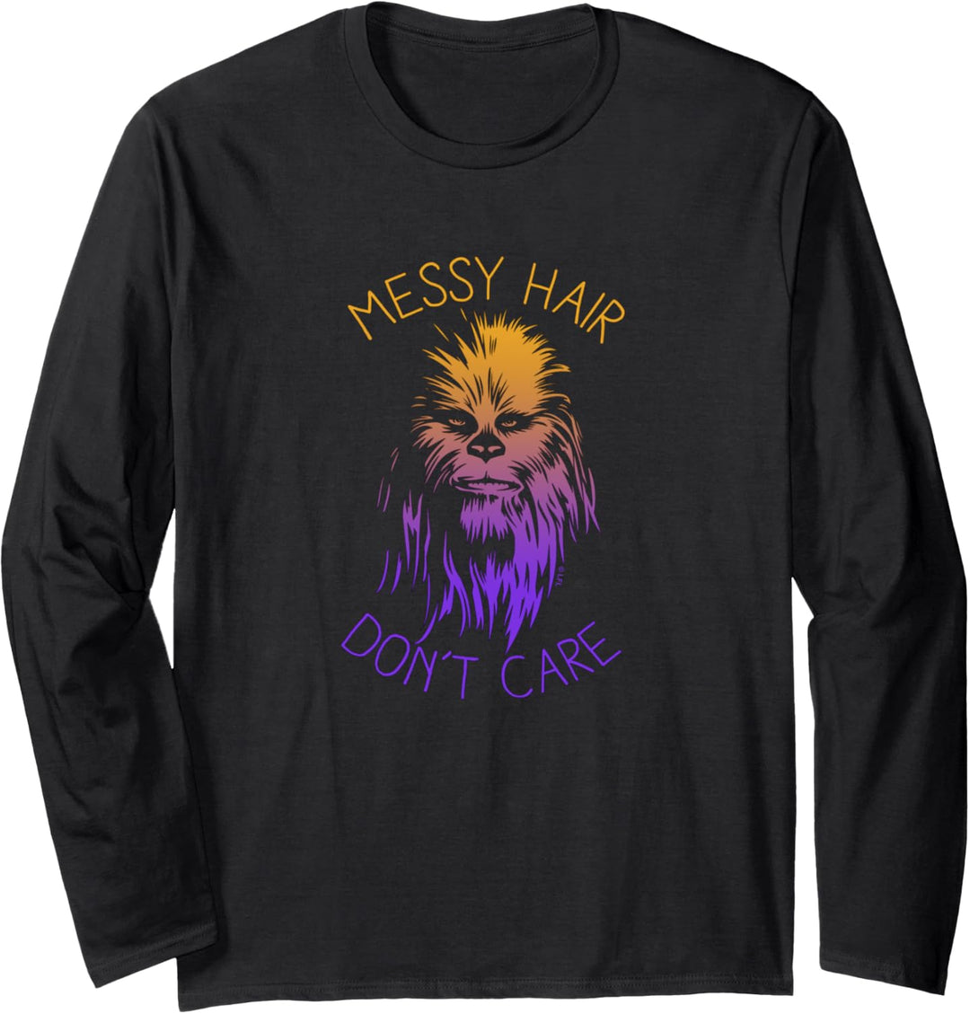 Star Wars Chewbacca Messy Hair Don't Care Langarmshirt