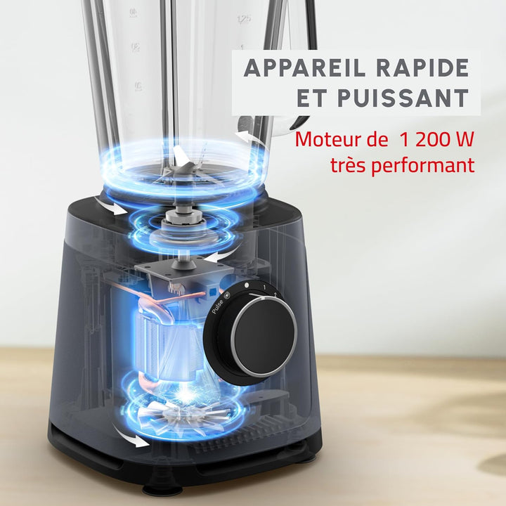 Moulinex PerfectMix Essential, Hochleistungsmixer, 1200 W, Powelix-Klingen-Technologie, leicht zu re
