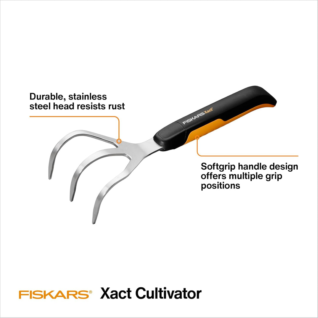 Fiskars 315510-1001 Xact Garden Cultivator, Rubber, 12.71", Cultivator