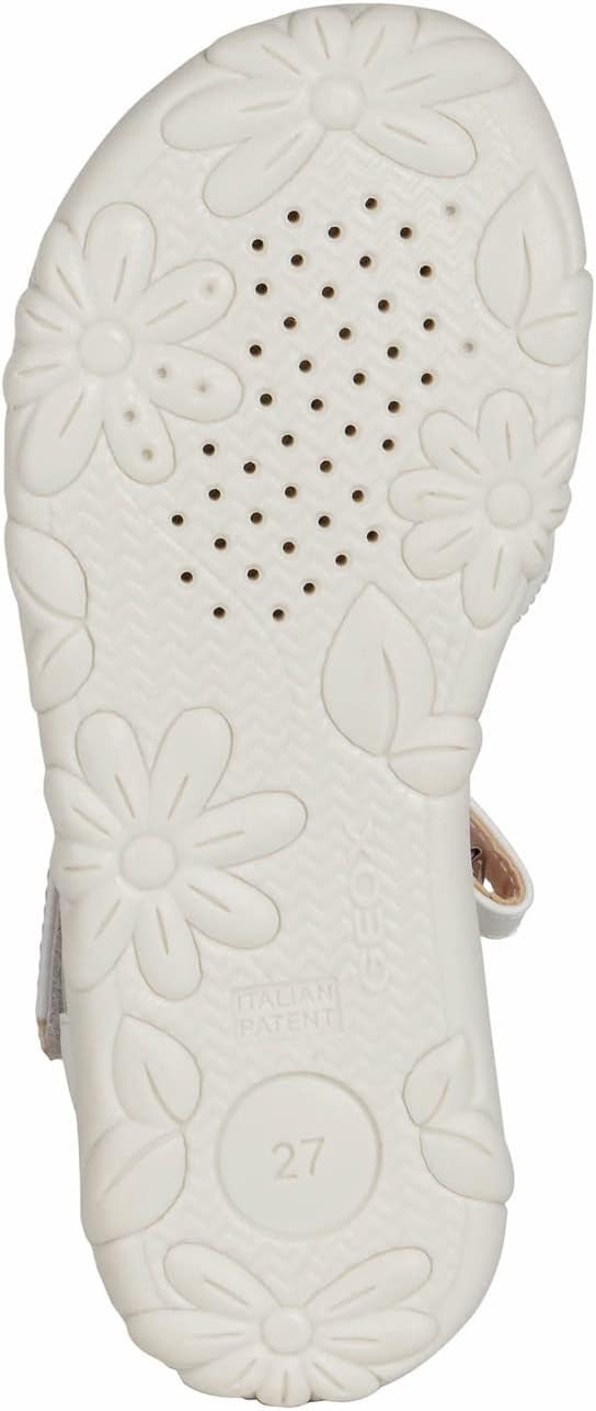 Geox Mädchen J Haiti Girl Sandalen, 26 EU White Silver