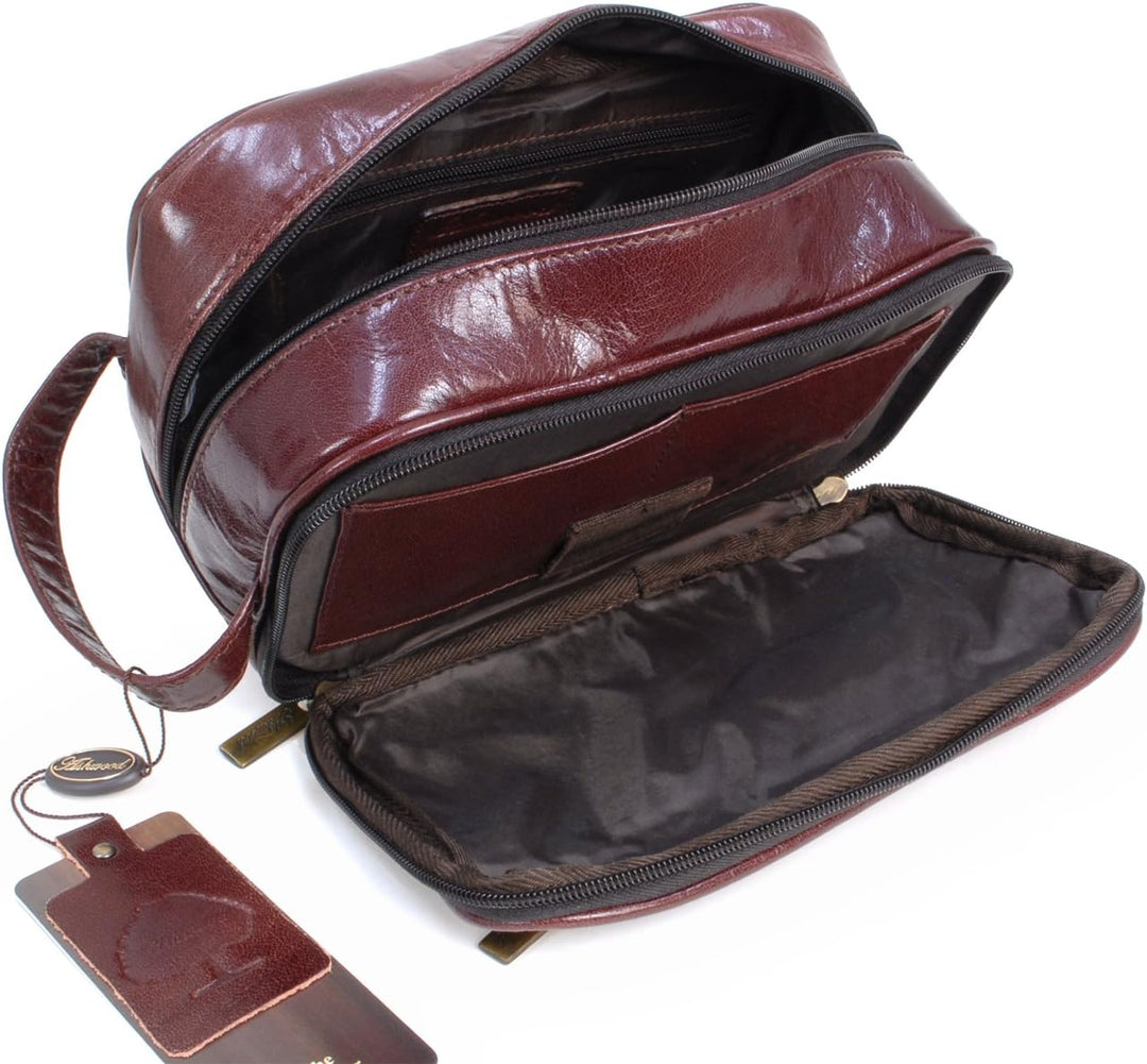 ASHWOOD - Leder - Wäschetasche/Rasierentasche Chelsea - Cognac Braun, Cognac Braun