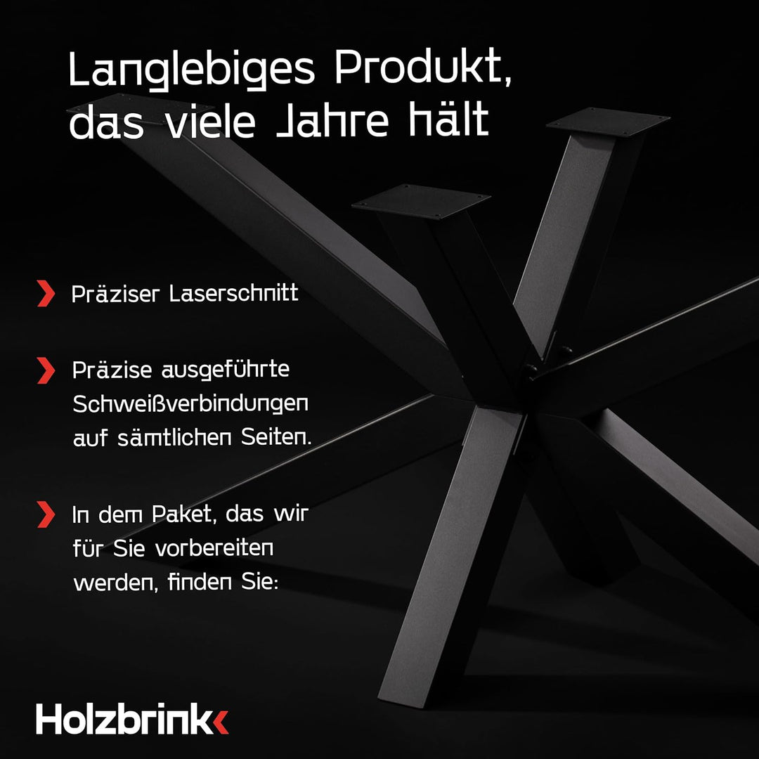 HOLZBRINK Tischbeine aus Metall, Tischgestell für Beistelltisch Computertisch Gartentisch, 40x40x43