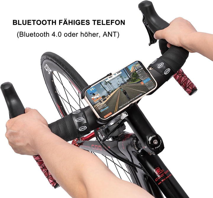 CXWXC Rollentrainer Fahrrad Drahtlos Bluetooth oder ANT Kompatibel mit Zwift app Fluid Fahrrad Rolle