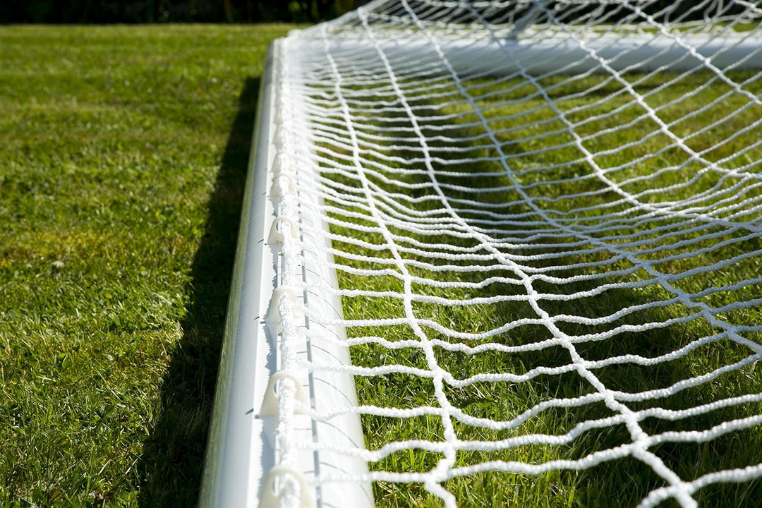 Fussballnetz für Clubs 7.32 x 2.44 x 0.8 x 2 m - 3mm - Extrem robust ! Weiss, Weiss