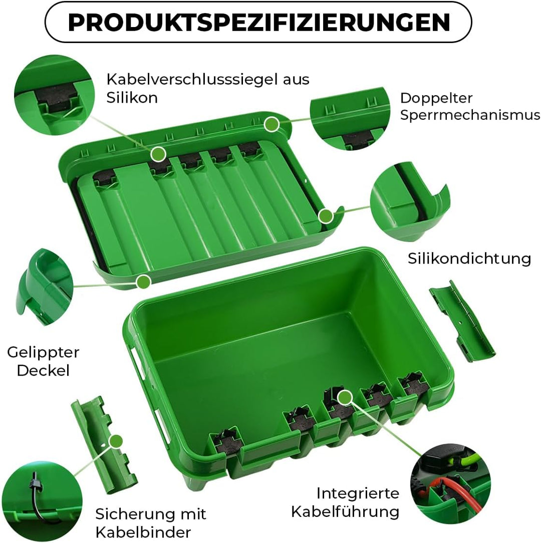 DRiBOX Gross IP55 Wetterfester Anschlusskasten für den Aussenbereich Stromkabelgehäuse für Weihnacht