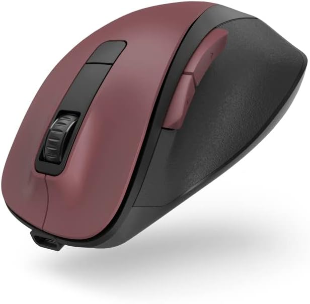 Hama ergonomische Maus (Funkmaus, 6 Tasten, 2,4GHz, BlueWave, 800/1200/1600dpi, optische Maus kabell