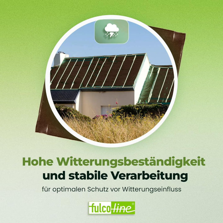 LKW Plane 700 g (14,0 m x 2,50 m, Braun) PVC Plane, Abdeckplane, Meterware, sehr hochwertig, beidsei