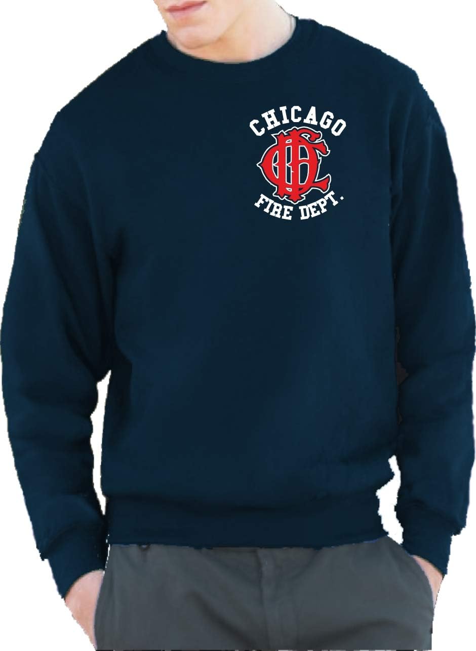 feuer1 Sweatshirt Navy, Chicago Fire Dept.-Skyline mit altem Emblem CFD XL Navy, XL Navy