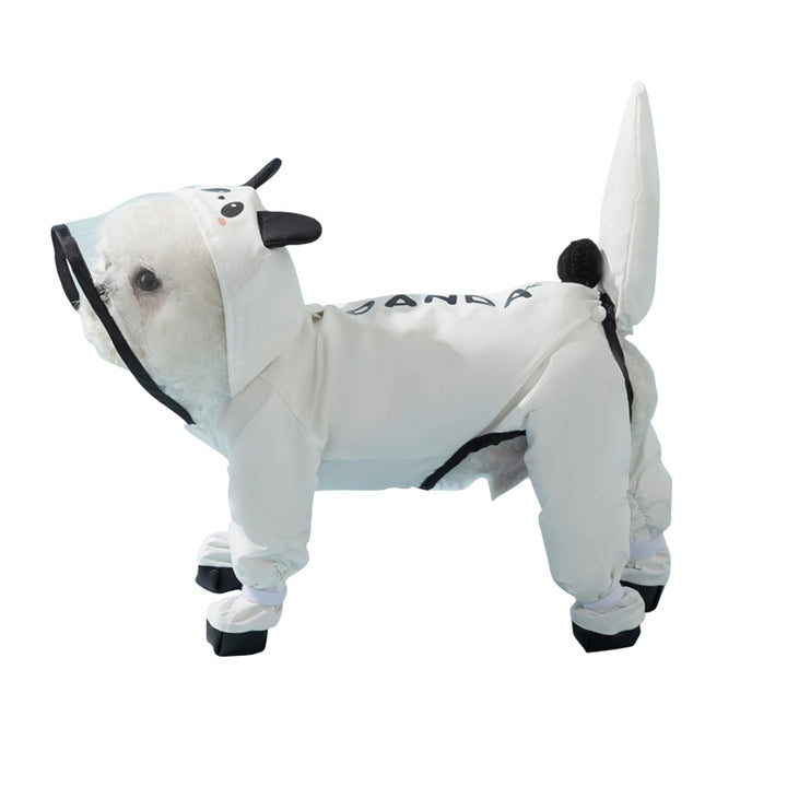 PETCUTE Hund Regenmantel,wasserdichte Hunde-Regenjacke mit Kapuze,Verstellbare Vierbeiner Hunderegen