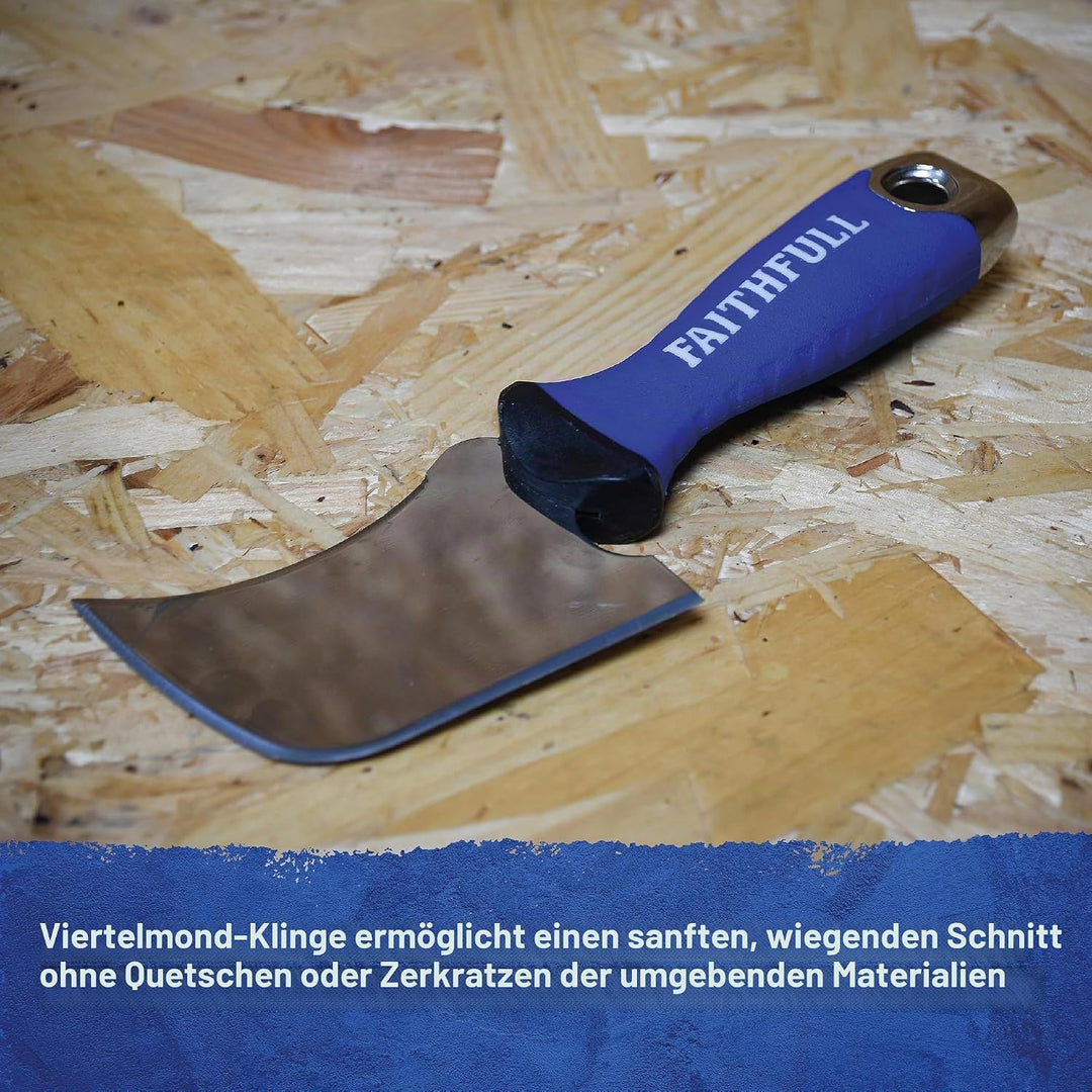 Faithfull SGWINDME Profi Fenstermesser Quarter Moon, Blau