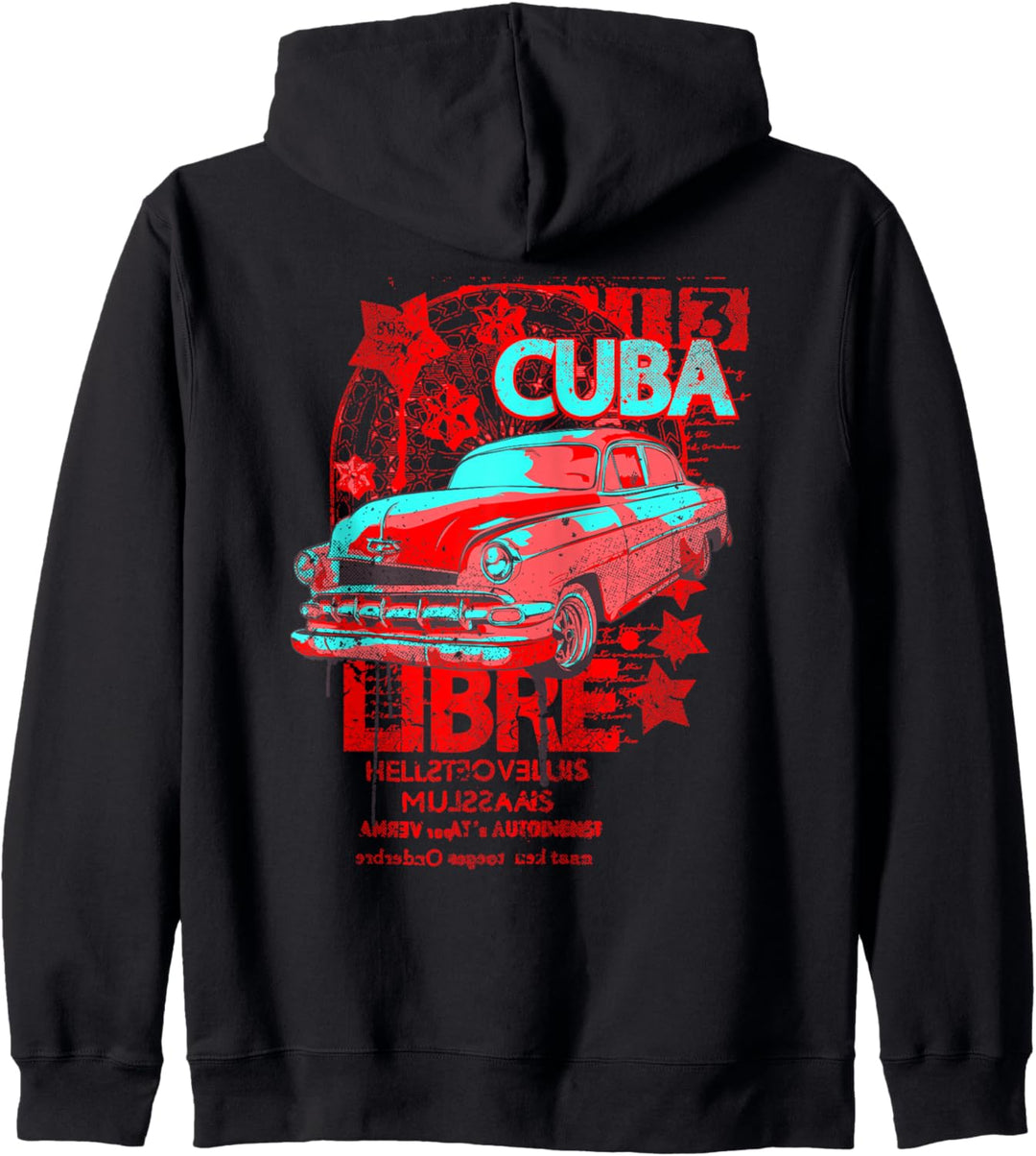 Retro Cuba Libre Free Cuba Classic Cars Havana Vintage Style Kapuzenjacke