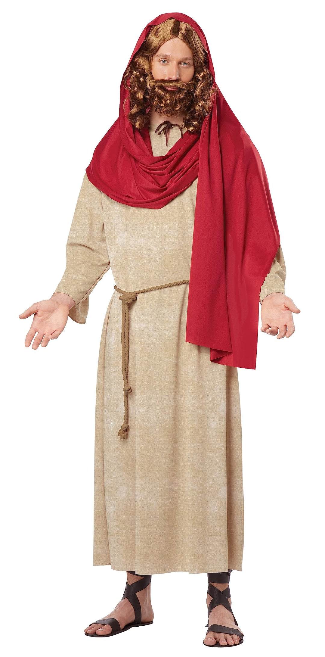 California Costumes Jesus Christus Kostüm für Erwachsene, Rot, Natur, M M Tan/Rot, M Tan/Rot
