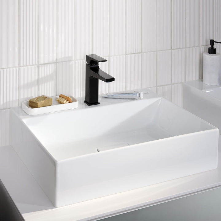 hansgrohe Wasserhahn Metropol, wassersparende Armatur mit Komfort-Höhe 110mm mit Push-Open Ablaufgar