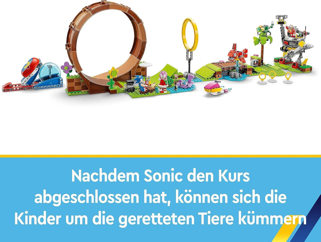 LEGO 76994 Sonic The Hedgehog Sonics Looping-Challenge in der Green Hill Zone, Baubares Spielzeug fü