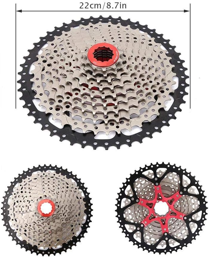 VGEBY1 10 Fach Kassette, 11-50T Kassettenfreilauf Kettenrad Ersatzteil Kassette für Mountainbike Ren