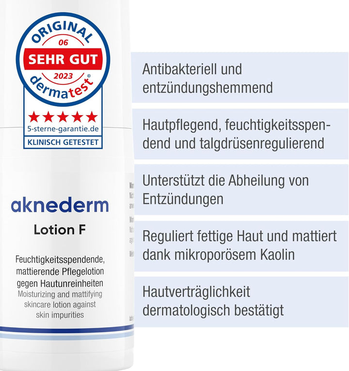 Aknederm Lotion F Pflegelotion gegen Hautunreinheiten, 60 ml Lotion 30 ml (2er Pack), 30 ml (2er Pac