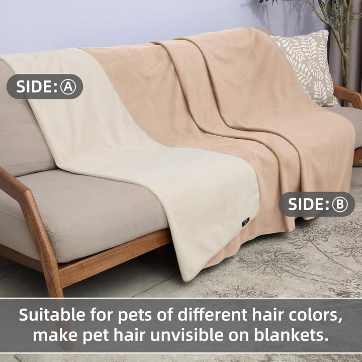 Pawsee wasserdichte Hundedecke, Haustierdecke wasserdichte Decke Sofa Welpe Katze Fleece Überwurf Be