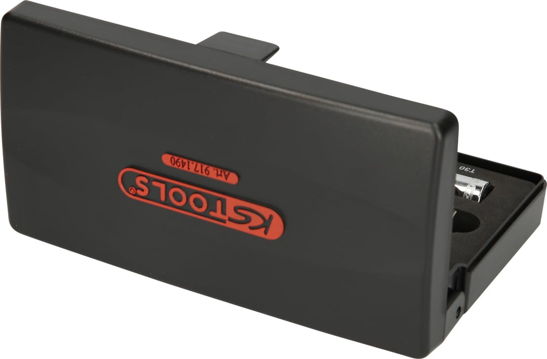 KS Tools 917.1490 1/4" CHROMEplus Bit-Stecknuss-Satz mit Gelenk TX, 8-tlg. T8-T40