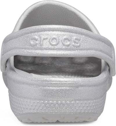 Crocs Unisex Kinder Classic Glitter Clog T Holzschuh 29/30 EU Silver Glitter, 29/30 EU Silver Glitte