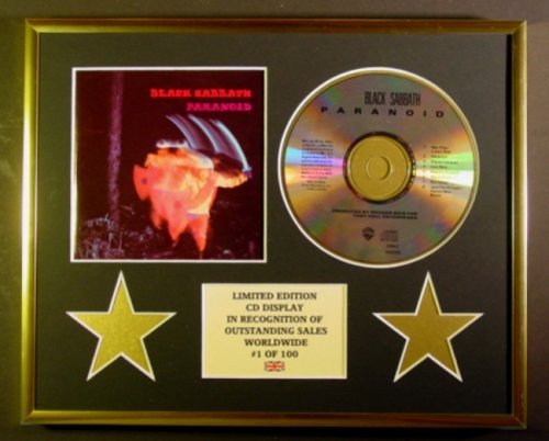 Black Sabbat CD-Display, Limitierte Auflage, Coa/Paranoid