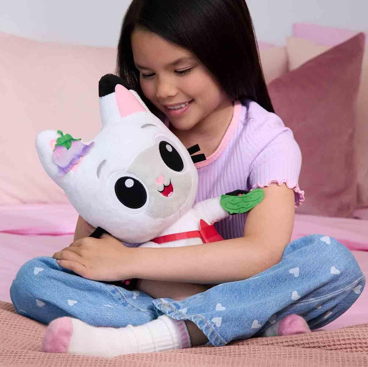 DREAMWORKS GABBY'S DOLLHOUSE: DER FILM - Interaktiver Plüsch Panda Pfötchen, 33cm mit Tasche & Zubeh