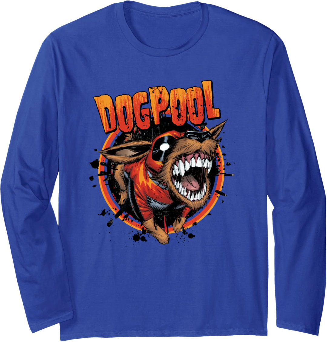 Marvel Deadpool Family Dogpool He Bites Langarmshirt