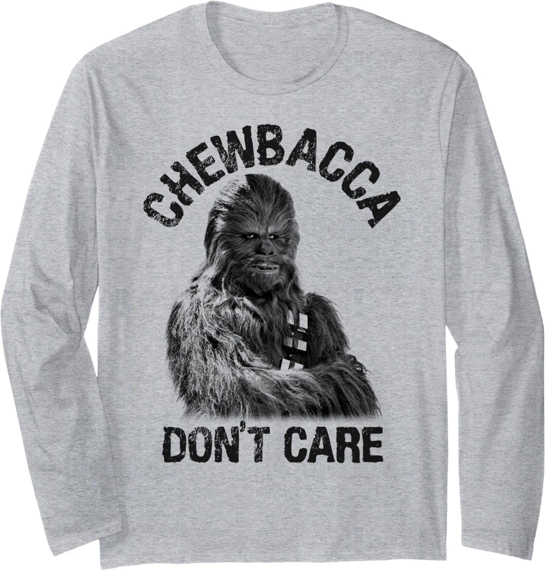 Star Wars Chewbacca Don't Care Portrait Langarmshirt