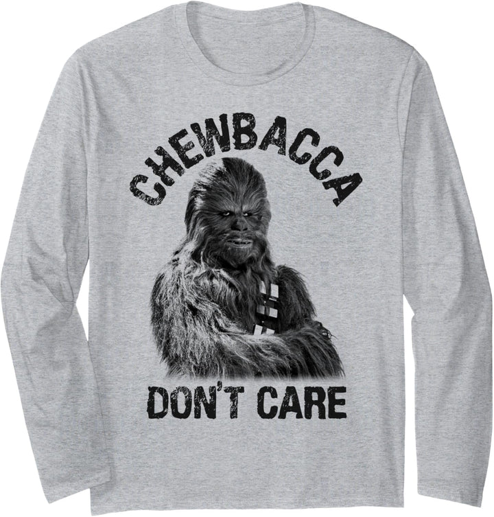 Star Wars Chewbacca Don't Care Portrait Langarmshirt
