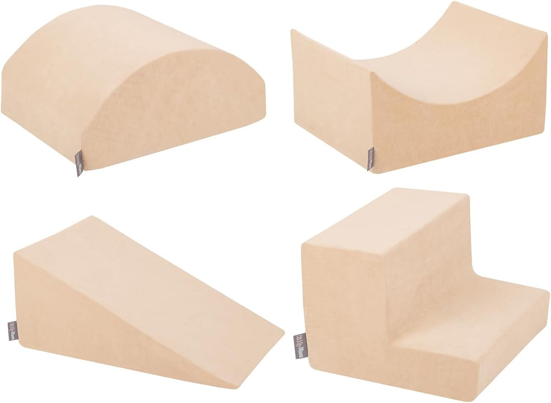 KiddyMoon Spielplatz Velvet Aus Schaumstoff Hindernisläufen, Element Zwickel/Rampe/Kopfteil/Stüfchen