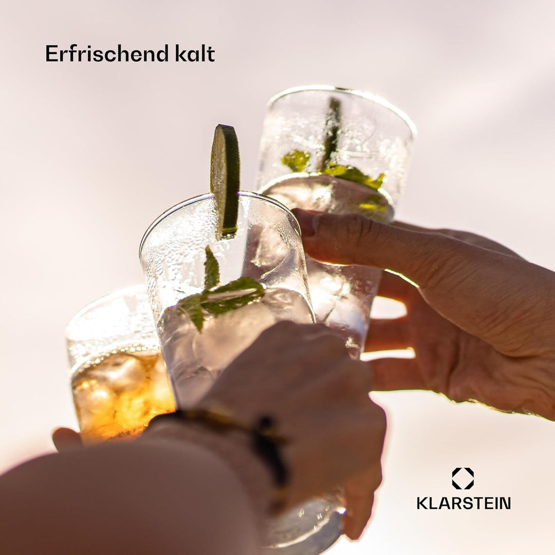 Klarstein Eiswürfelmaschine für Zuhause Camping Gastro, Schnelle Mini-Eiswürfelmaschine Klein, Profi