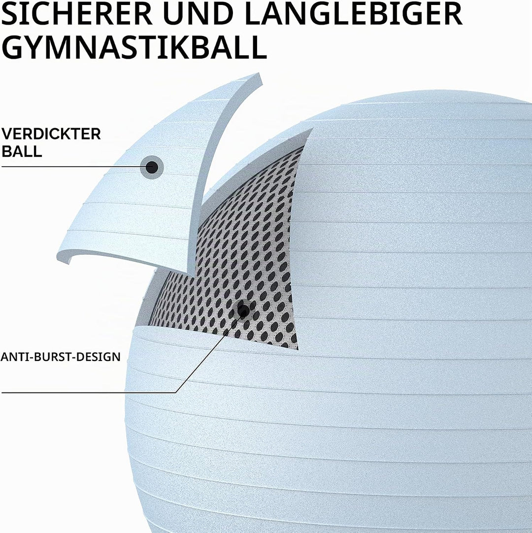 PROIRON Gymnastikball Pezziball Sitzball Trainingsball Fitnessball &amp; Balance für Core-Training mit P