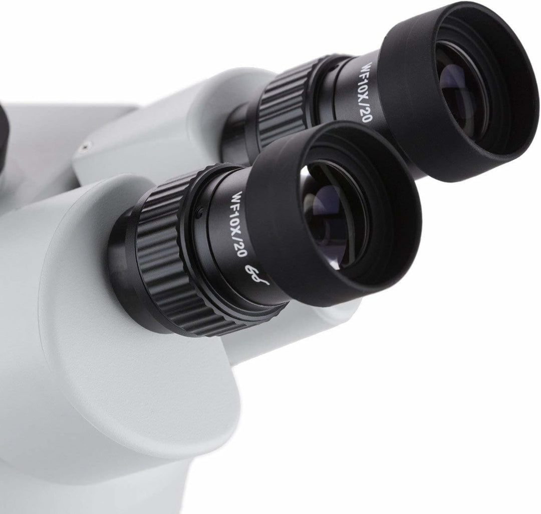 AmScope SM-3B Stereo-Zoom-Mikroskop mit Einarmigem Auslegerständer, 7X-45X, Weiss