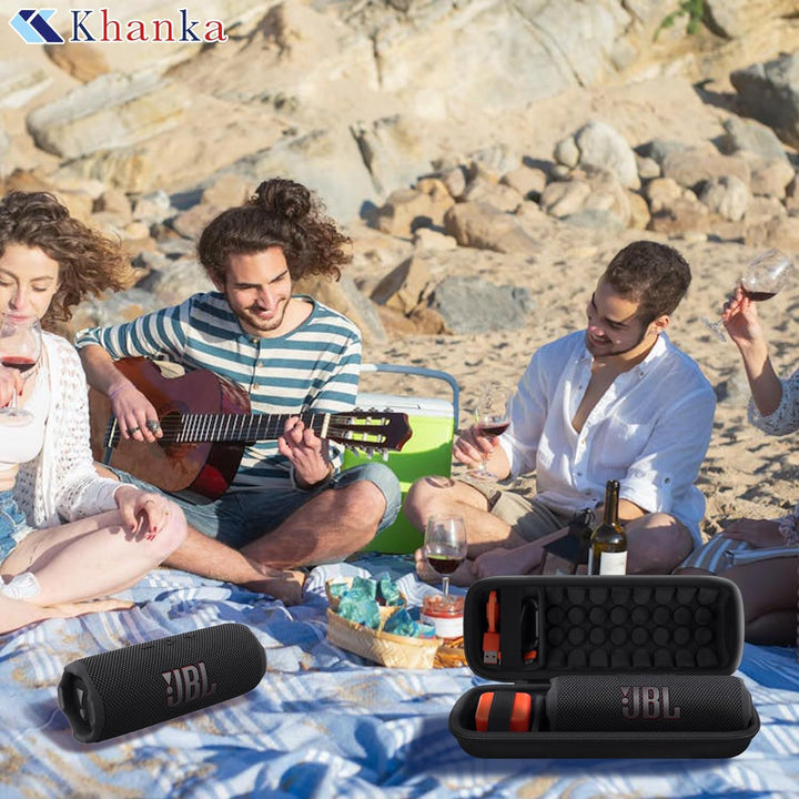 Khanka für JBL Flip 7 / Flip 6 wasserdichte tragbare Bluetooth-Lautsprecher Hartschalen-Reise-Aufbew