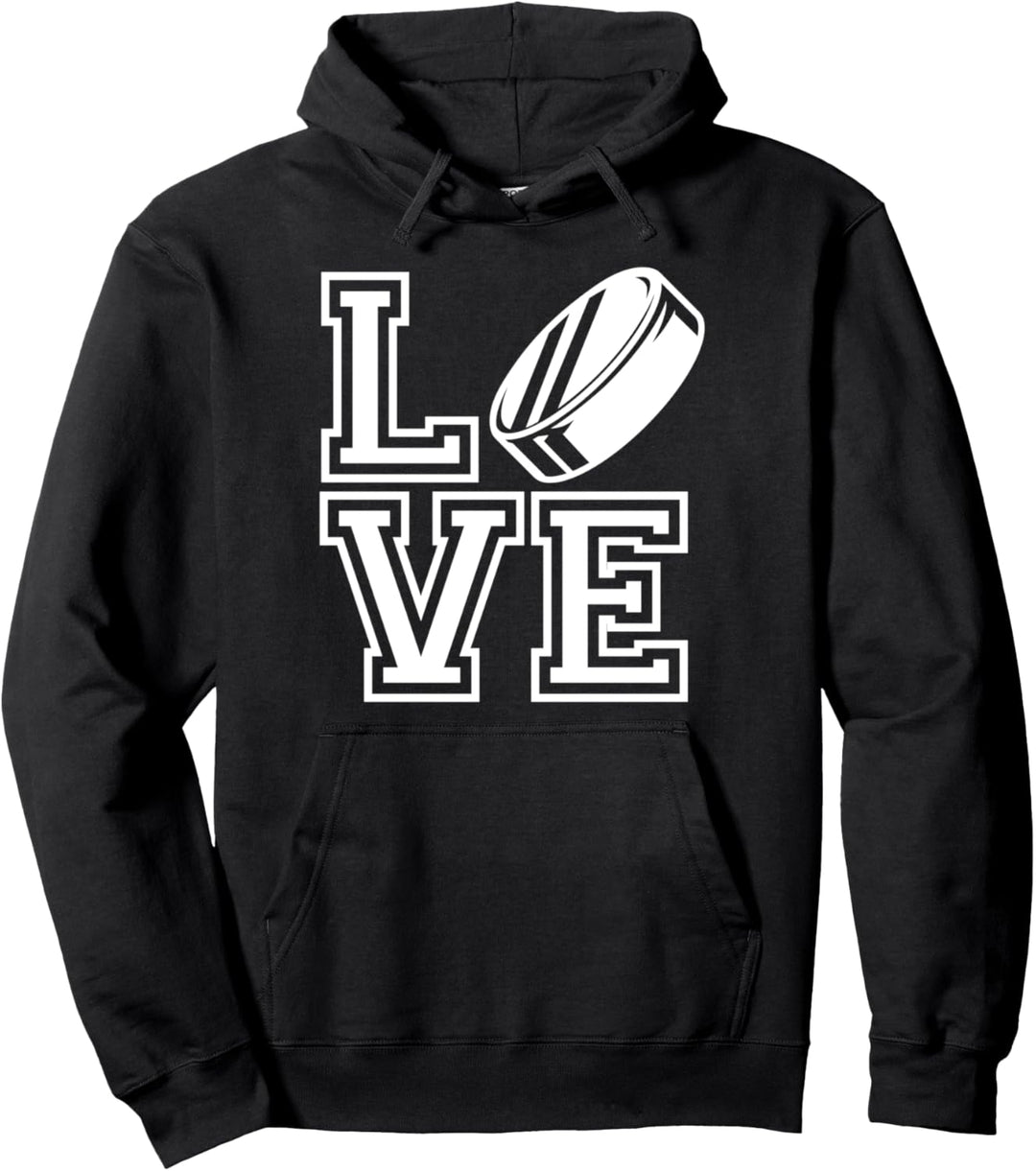 Eishockey LOVE Hockey Eishockeyspieler Geschenk Pullover Hoodie