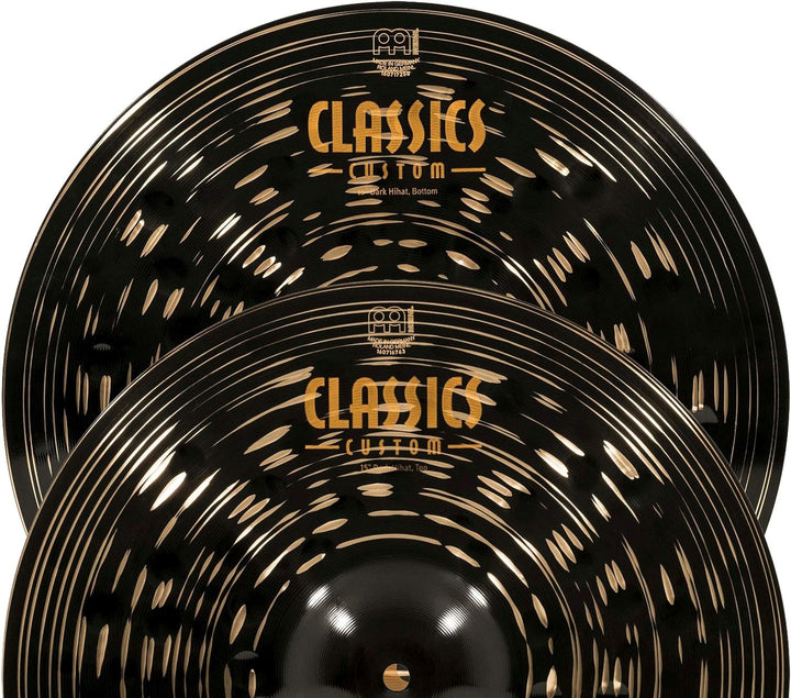 Meinl Cymbals Classics Custom Dark Hihat 15 Zoll (Video) Schlagzeug Becken – Paar – (38,10cm) B12 Br
